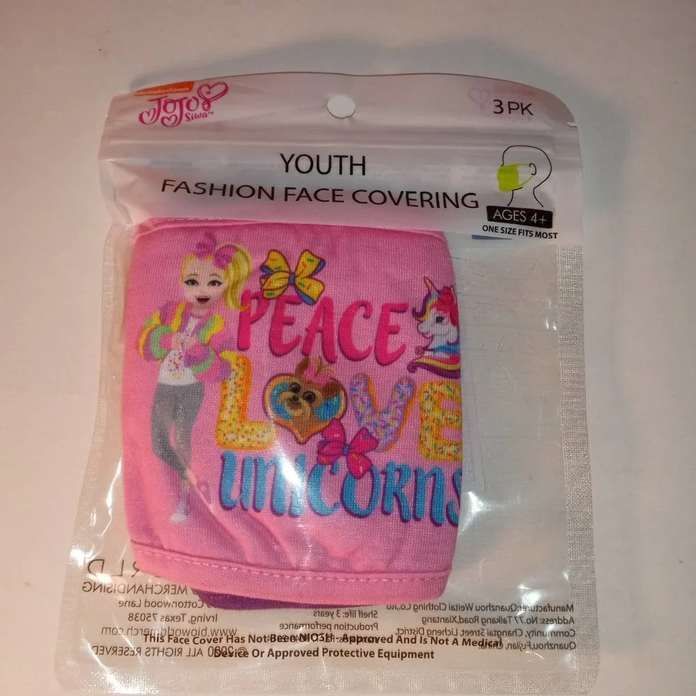 Assorted GIRLS CLOTH Face Mask Bundle of 4 Packs, 12 IN TOTAL, NEW!